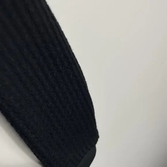 Sympli Waffle Knit Tunic Top Size 8 Black Asymmetrical Hem Lagenlook Minimalist - Picture 9 of 11